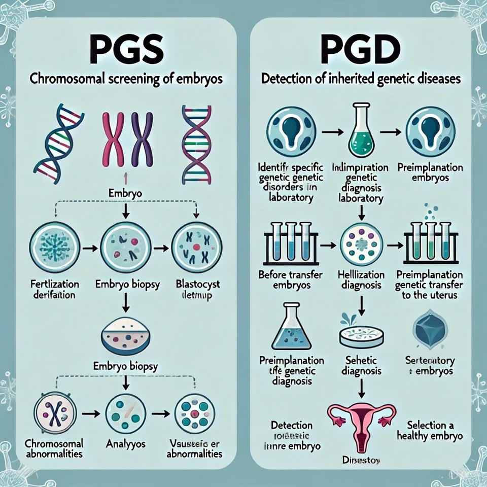 PGS و PGD چیست؟ بررسی کامل تعیین سلامت جنین در IVF
