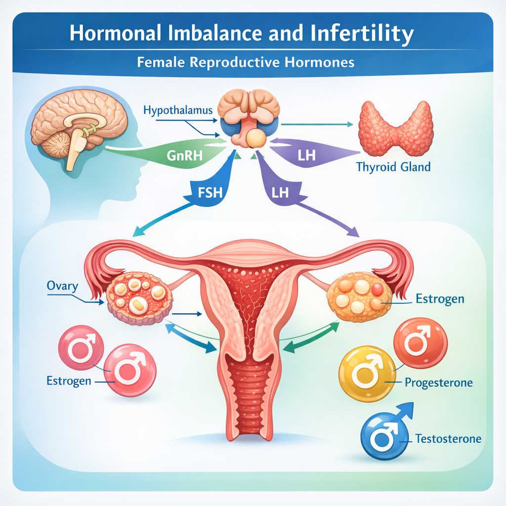 اختلالات هورمونی موثر بر ناباروری- بررسی علل، علائم و روش‌های درمان