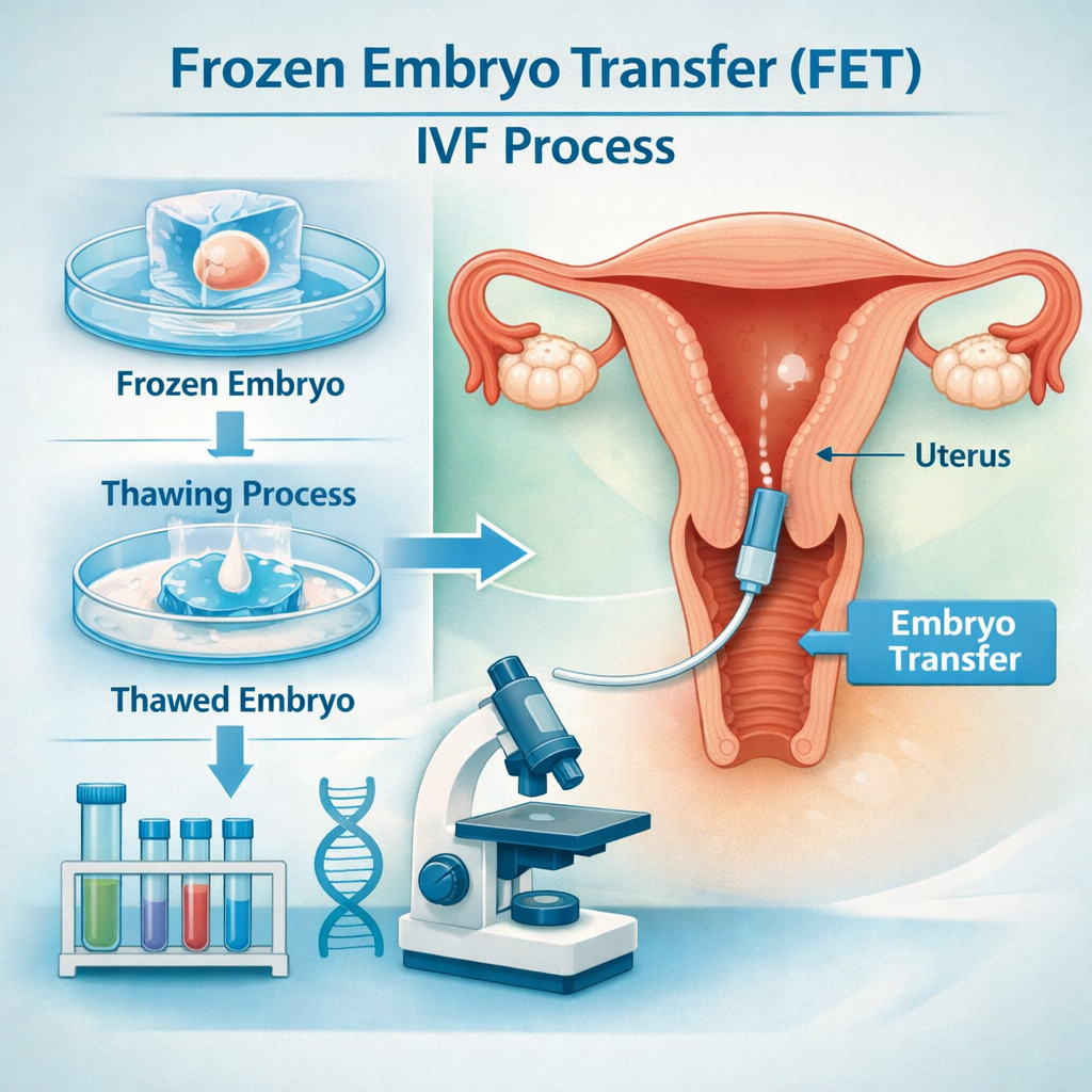 انتقال جنین فریز چیست؟ بررسی مراحل، مزایا و شانس موفقیت در IVF