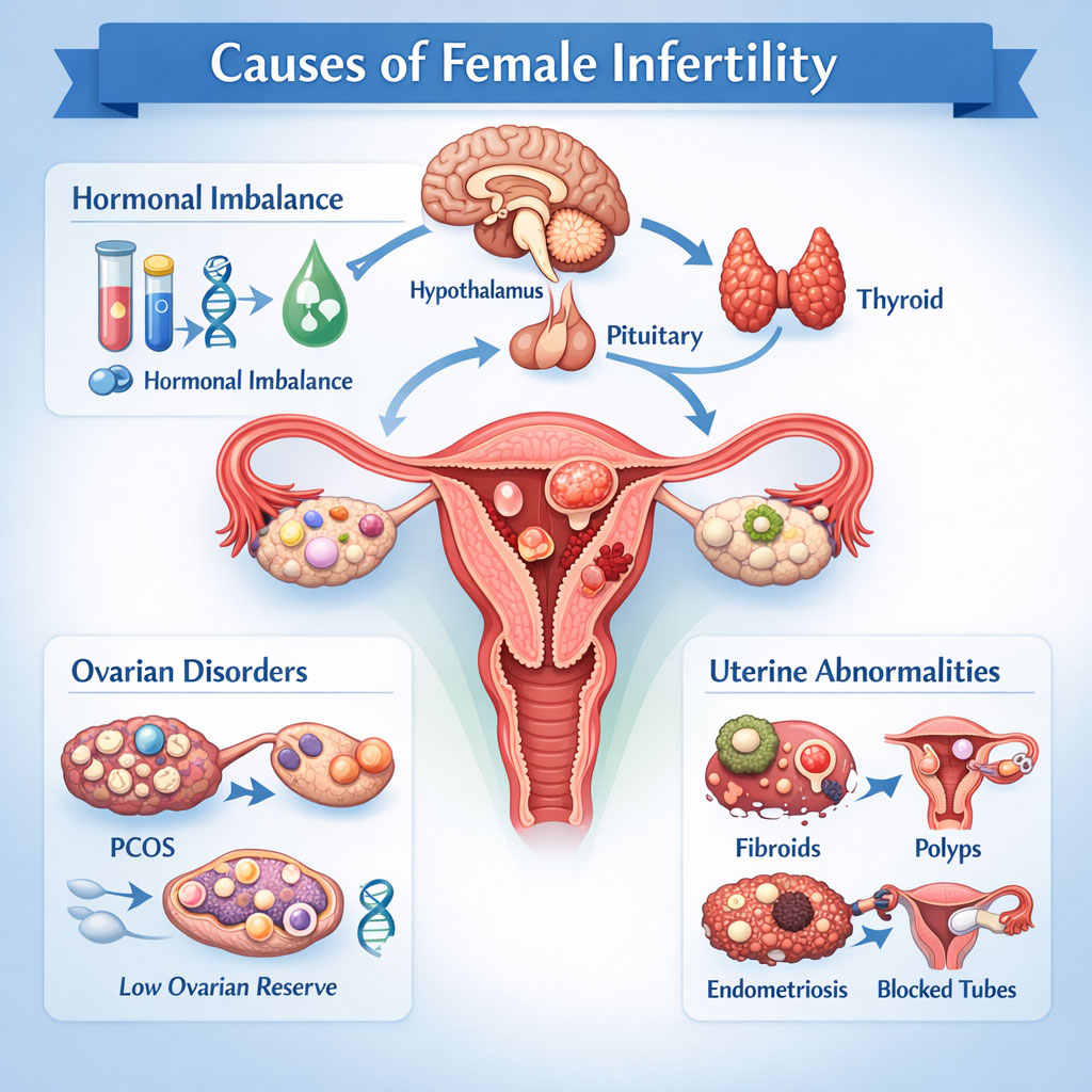 علت ناباروری در زنان- بررسی کامل علل، علائم و روش‌ های درمان