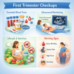 معاینات سه ماهه اول بارداری _ بررسی کامل آزمایش‌ ها و مراقبت‌های ضروری