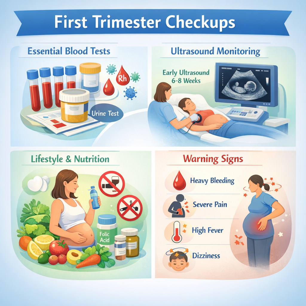 معاینات سه ماهه اول بارداری _ بررسی کامل آزمایش‌ ها و مراقبت‌های ضروری