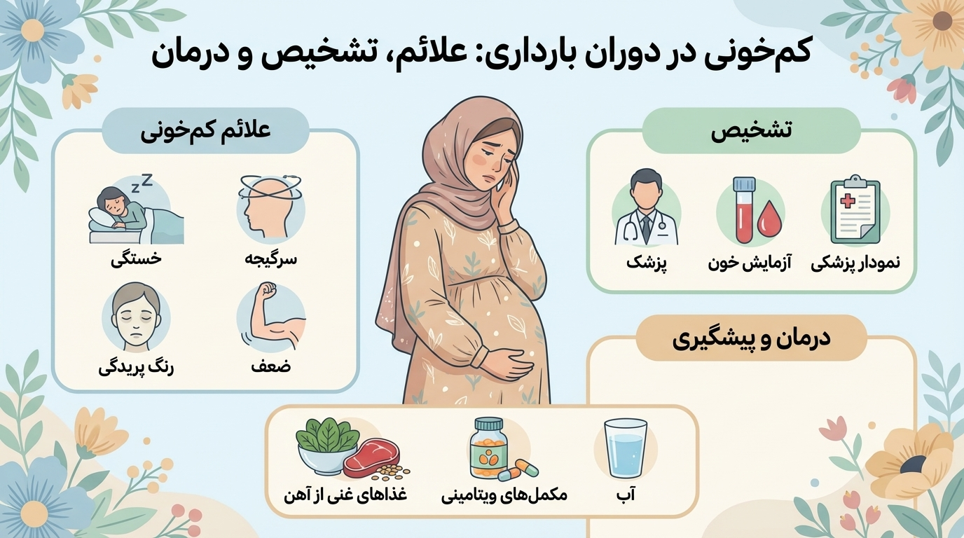 کم‌ خونی در دوران بارداری _ علائم، تشخیص و درمان