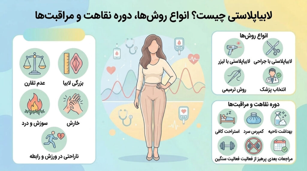 لابیاپلاستی چیست؟ انواع روش‌ ها، دوره نقاهت و مراقبت‌ ها